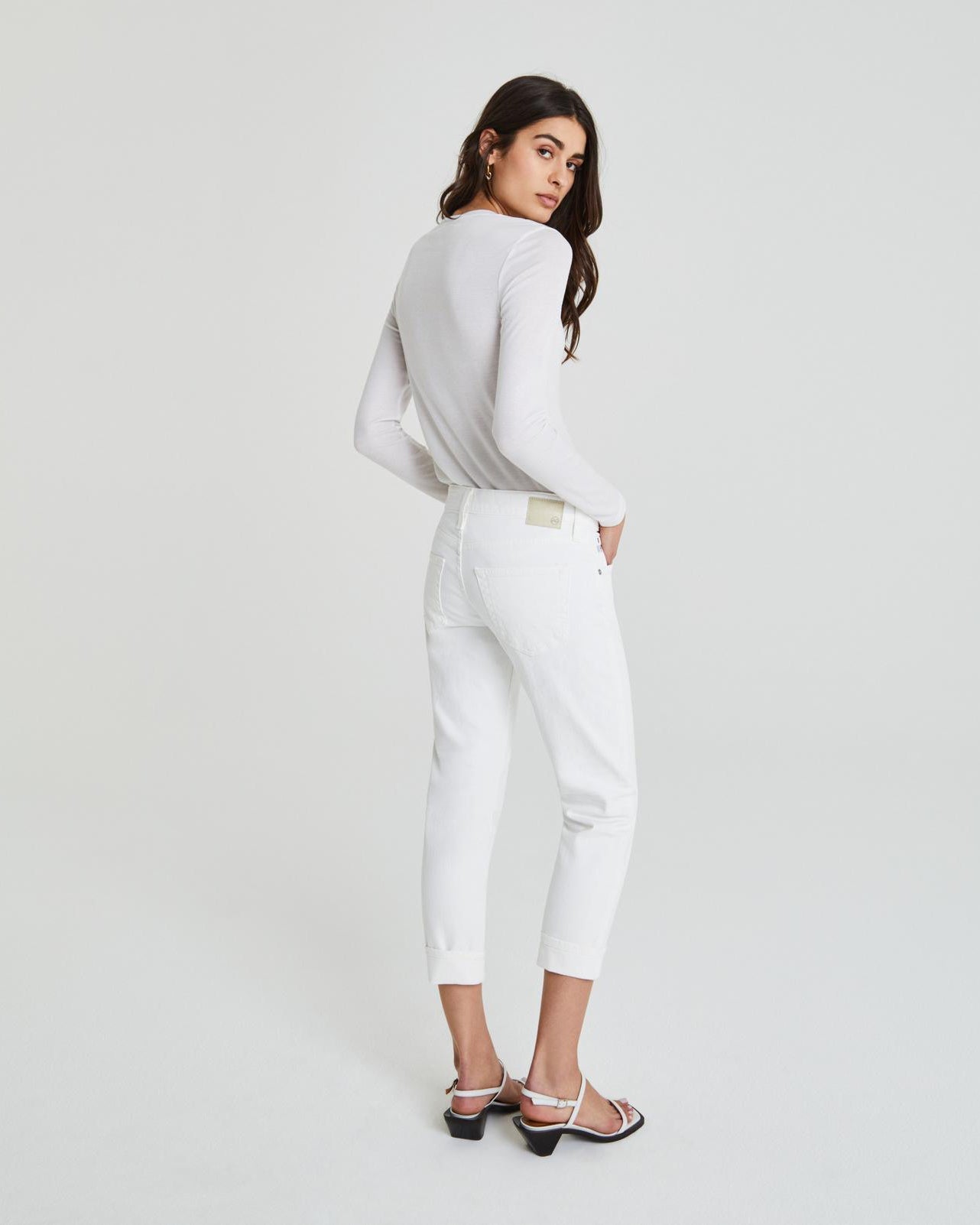 The Ex-Boyfriend Slim-Denim-AG Jeans-1 Year Tonal White-23-Mercantile Portland