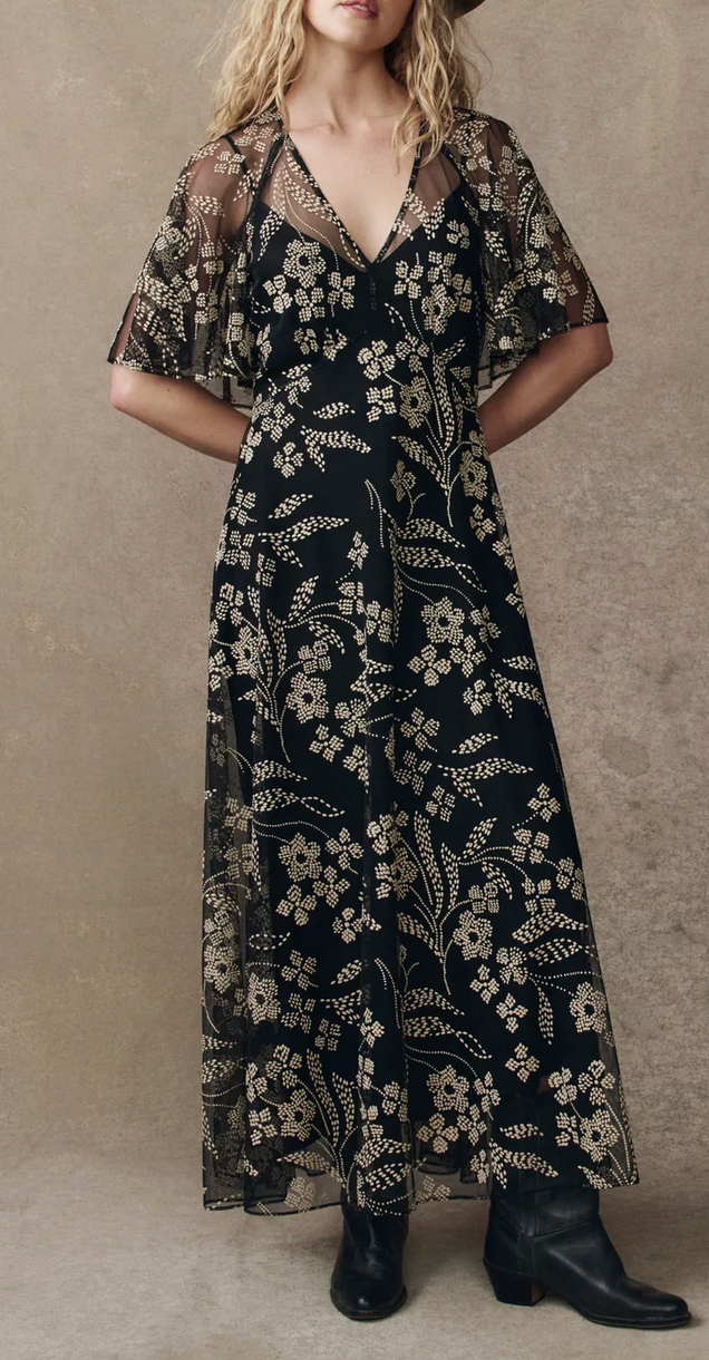 The Festal Dress-Dresses-The GREAT.-Brocade Floral-1-Mercantile Portland