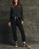 The Fleece Rookie Sweatshirt-Tops-The GREAT.-Almost Black-0-Mercantile Portland