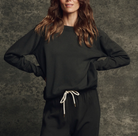 The Fleece Rookie Sweatshirt-Tops-The GREAT.-Almost Black-0-Mercantile Portland