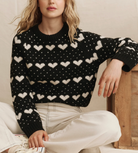 The Heart Crew-Sweaters-The GREAT.-Black / Pearl-0-Mercantile Portland