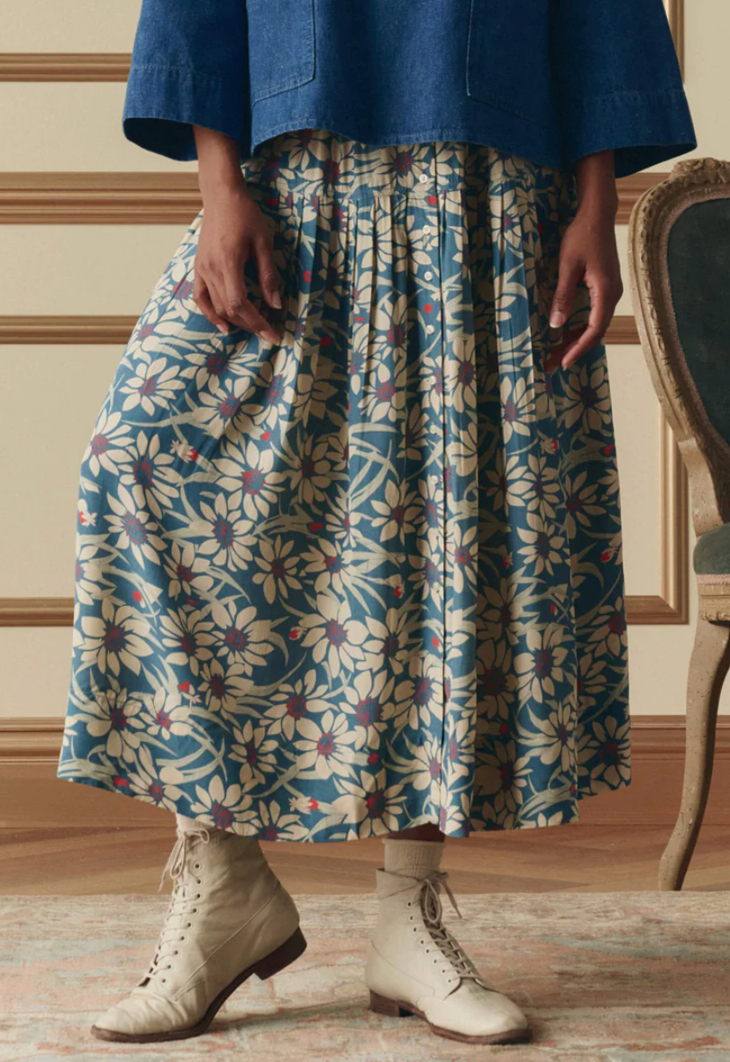 The Highland Skirt-Skirts and Shorts-The GREAT.-Scattered Bloom-0-Mercantile Portland