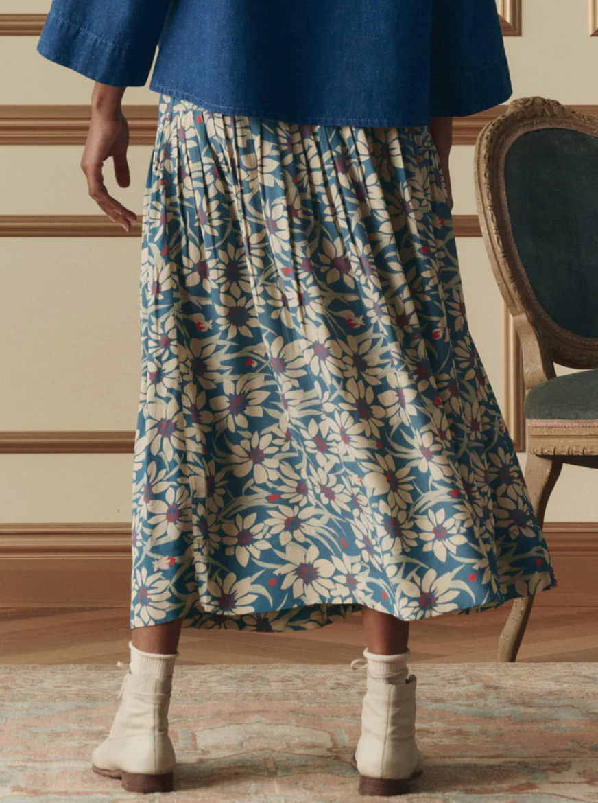 The Highland Skirt-Skirts and Shorts-The GREAT.-Scattered Bloom-0-Mercantile Portland