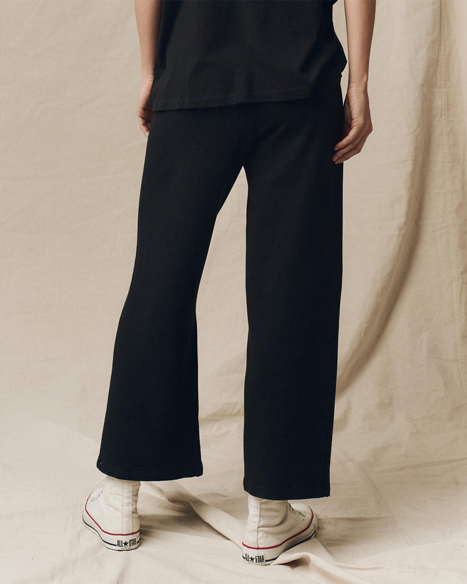 The Lap Sweatpant.-Pants-The GREAT.-Almost Black-0-Mercantile Portland