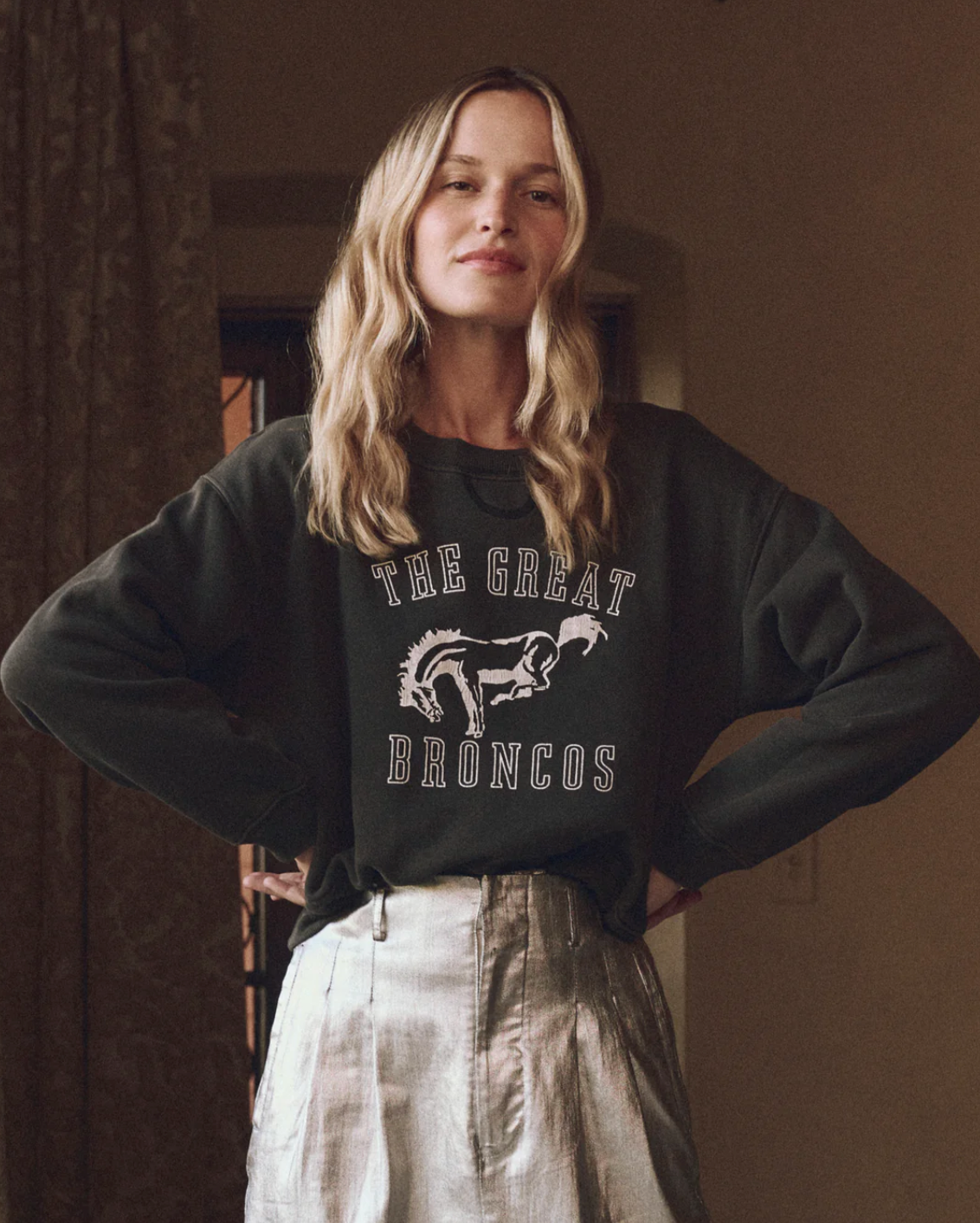The League Sweatshirt-Clothing-The GREAT.-Washed Black-0-Mercantile Portland