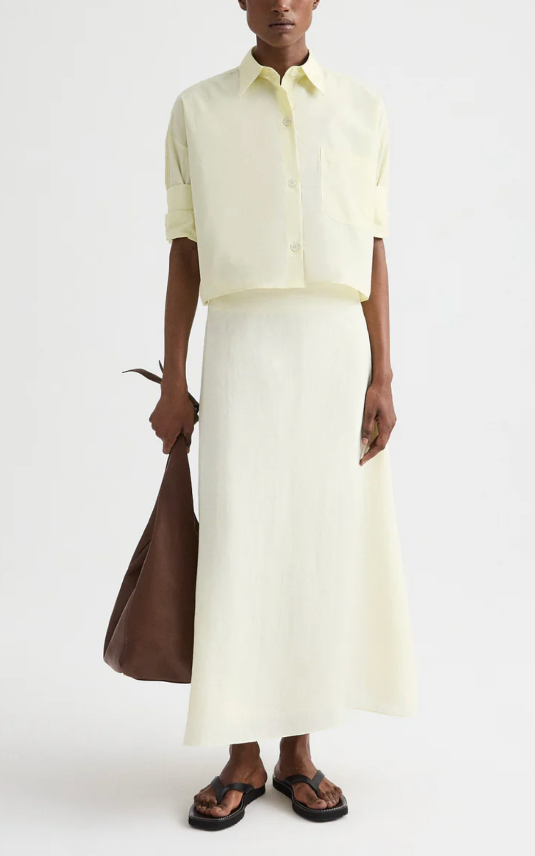 The Linen A-Line Skirt-Skirts and Shorts-TWP-Glass Green-2-Mercantile Portland