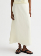 The Linen A-Line Skirt-Skirts and Shorts-TWP-Glass Green-2-Mercantile Portland