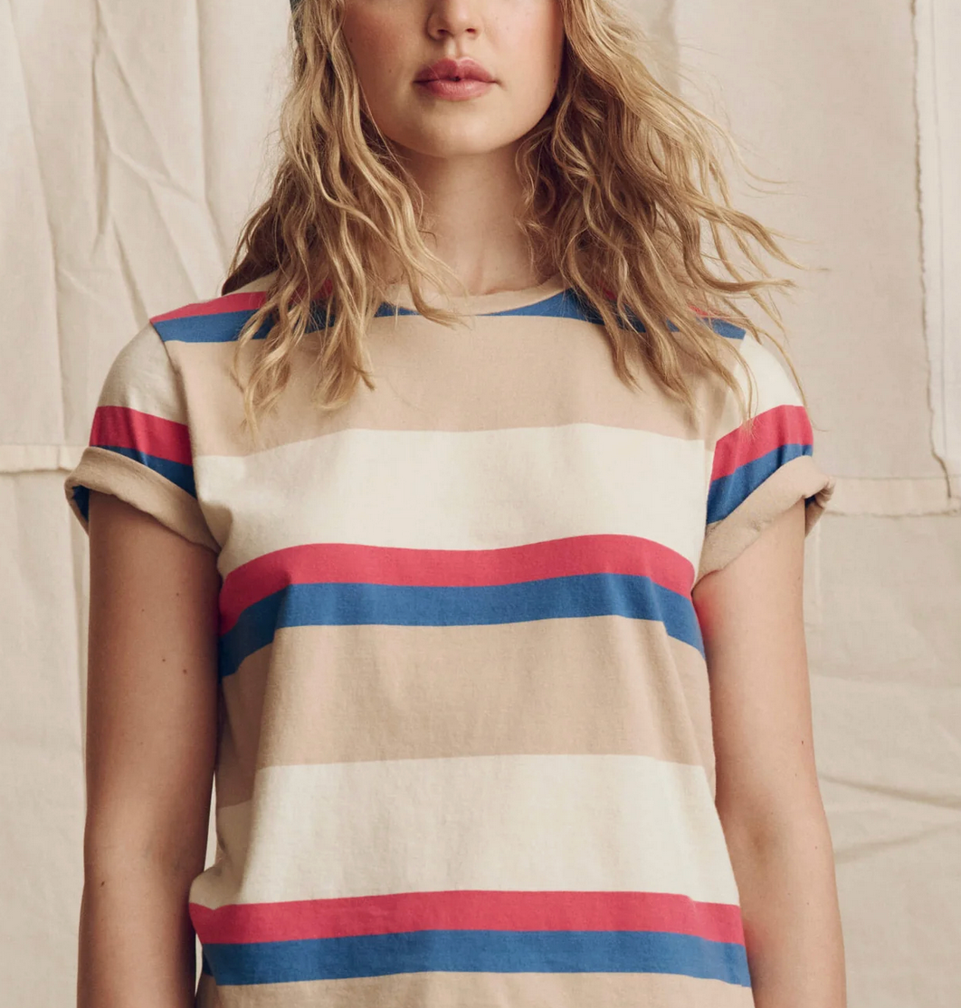 The Little Tee in Study Hall Stripe-T-Shirts-The GREAT.-Study Hall Stripe-0-Mercantile Portland
