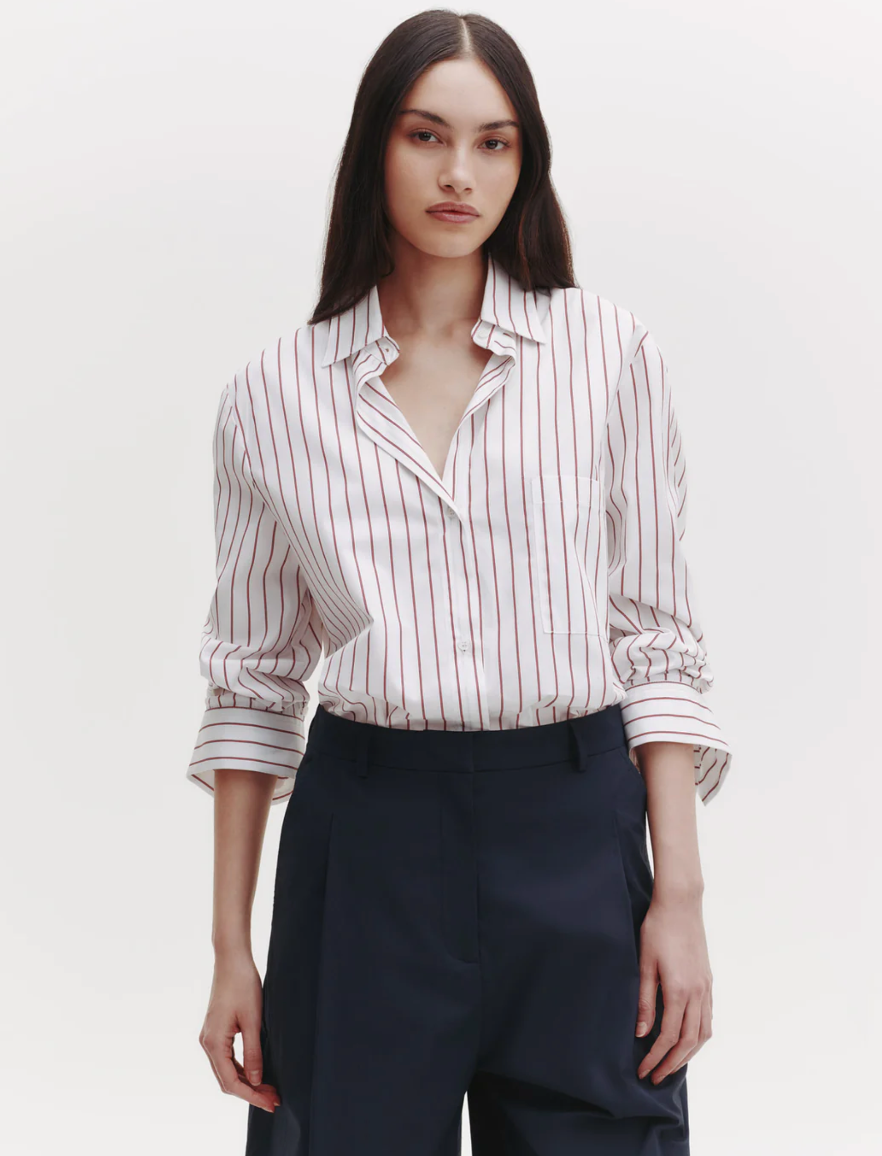 The Next Morning Shirt-Clothing-TWP-White / Red-P-Mercantile Portland