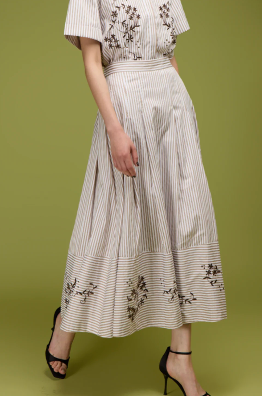 The Noah Skirt-Skirts and Shorts-Love Binetti-Oatmeal Stripe-XS-Mercantile Portland