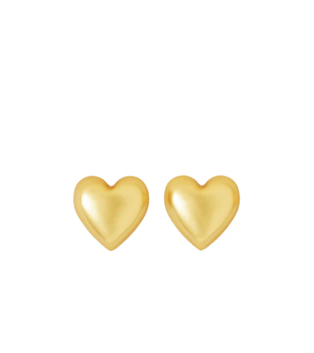 The Puffy Heart Gold Stud Earrings-Jewelry-Roxanne Assoulin-Gold-OS-Mercantile Portland