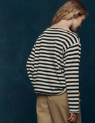 The Sailor Sweater-Sweaters-The GREAT.-Black Stripe-0-Mercantile Portland
