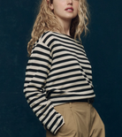 The Sailor Sweater-Sweaters-The GREAT.-Black Stripe-0-Mercantile Portland