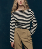 The Sailor Sweater-Sweaters-The GREAT.-Black Stripe-0-Mercantile Portland