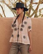 The Santa Fe Top with Folklore Embroidery.-Tops-The GREAT.-Cream-0-Mercantile Portland