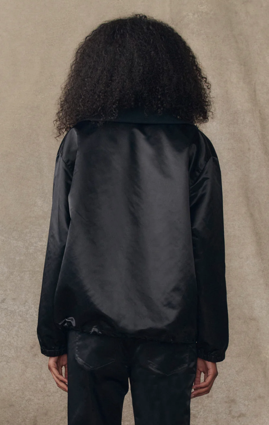 The Satin Coach's Jacket-Outerwear-The GREAT.-Black-0-Mercantile Portland