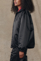 The Satin Coach's Jacket-Outerwear-The GREAT.-Black-0-Mercantile Portland