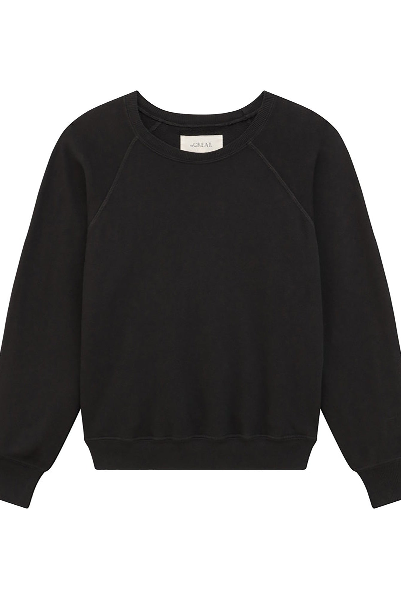 The Shrunken Sweatshirt-Sweaters-The GREAT.-Almost Black-0-Mercantile Portland