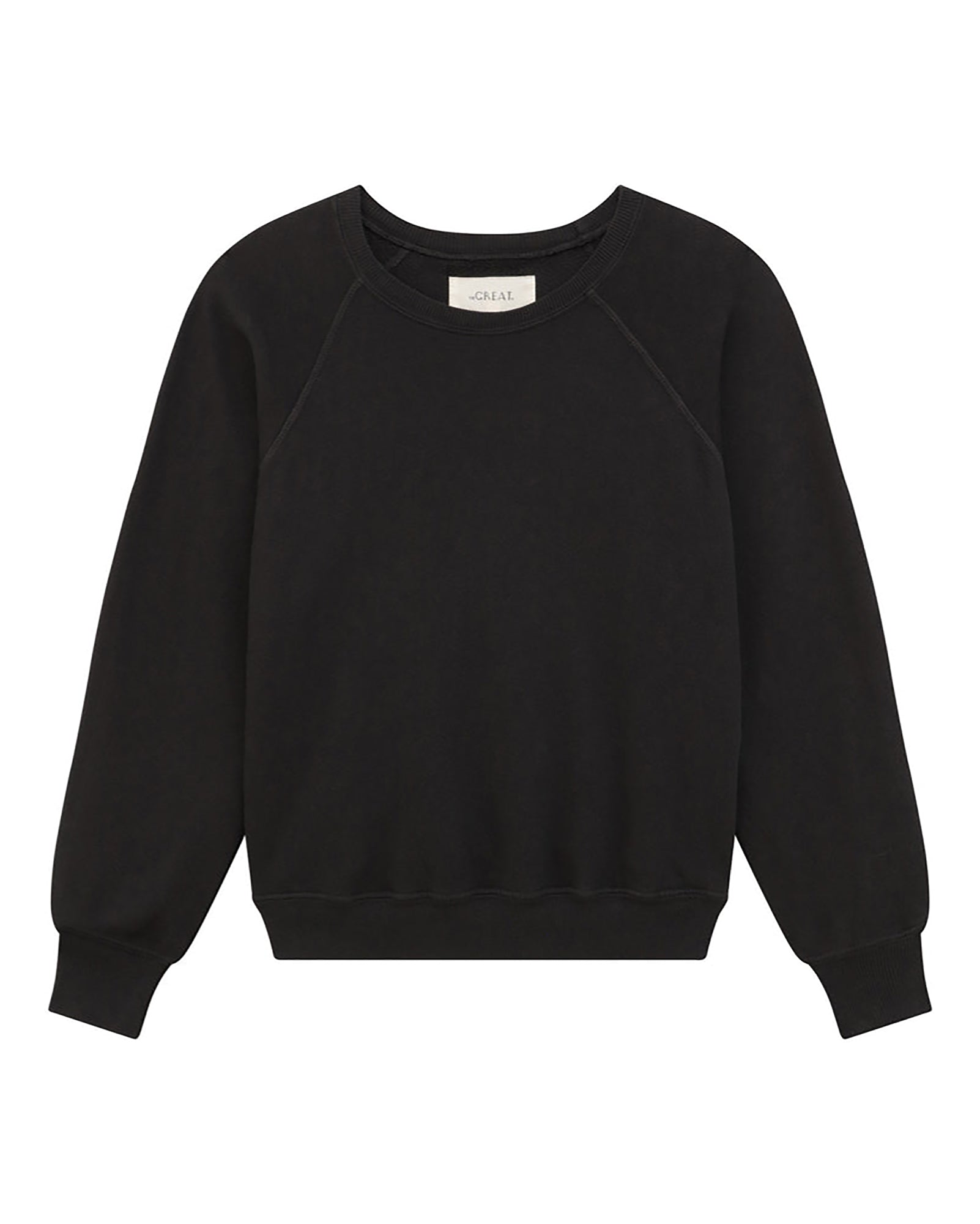 The Shrunken Sweatshirt-Sweaters-The GREAT.-Almost Black-0-Mercantile Portland