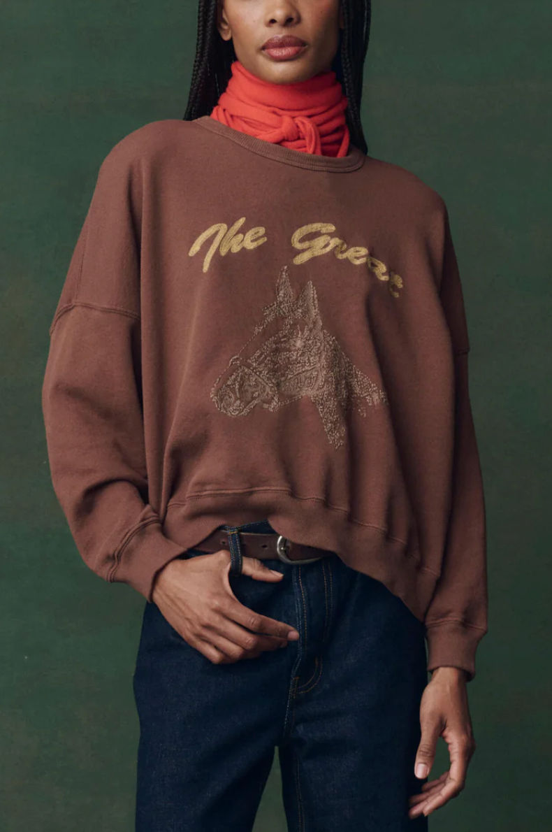 The Teammate Sweatshirt-Sweaters-The GREAT.-Umber-1-Mercantile Portland