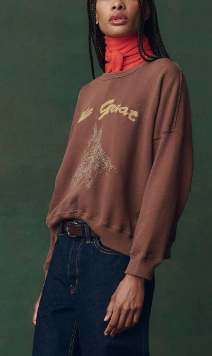 The Teammate Sweatshirt-Sweaters-The GREAT.-Umber-1-Mercantile Portland