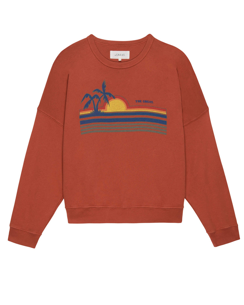 The Teammate Sweatshirt.-Sweaters-The GREAT.-Burnt Red-0-Mercantile Portland