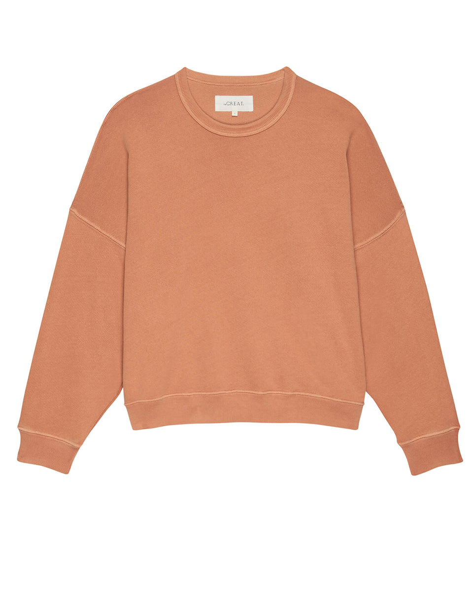 The Teammate Sweatshirt.-Sweaters-The GREAT.-Sun Dried Orange-0-Mercantile Portland