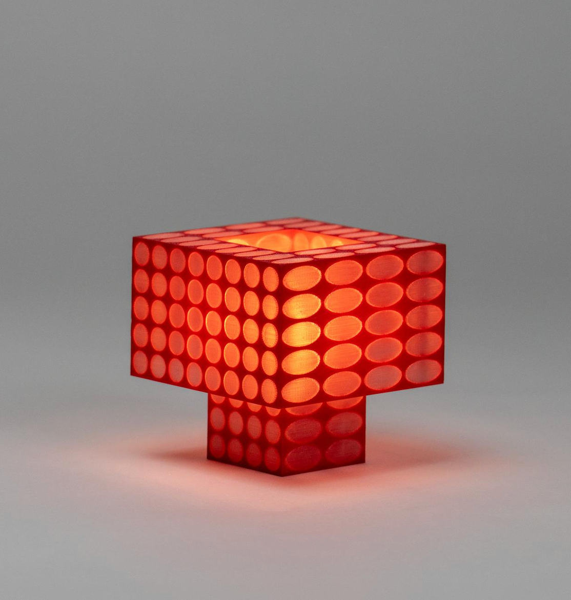 The Tesser 5:3 Dots Lamp in Cherry-Lifestyle-RIDEZIGN-Cherry-OS-Mercantile Portland