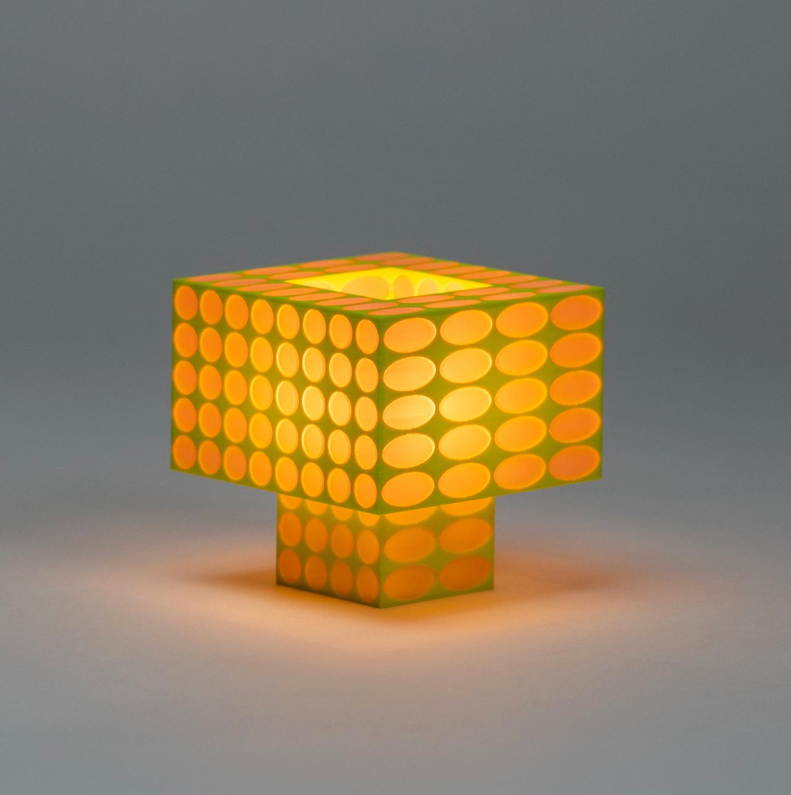 The Tesser 5:3 Dots Lamp in Guava-Lifestyle-RIDEZIGN-Guava-OS-Mercantile Portland