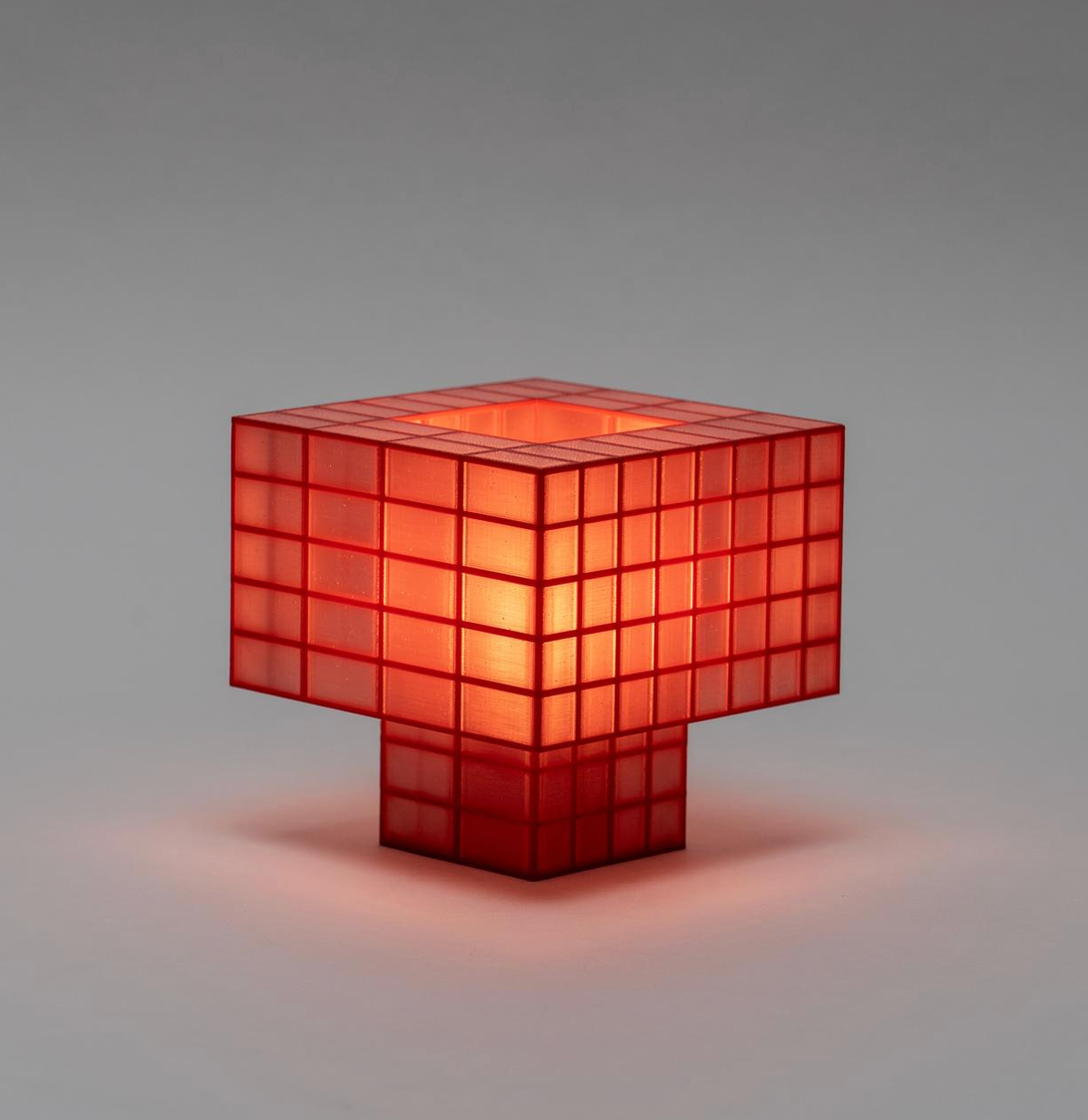 The Tesser 5:3 Lamp in Cherry-Lifestyle-RIDEZIGN-Cherry-OS-Mercantile Portland