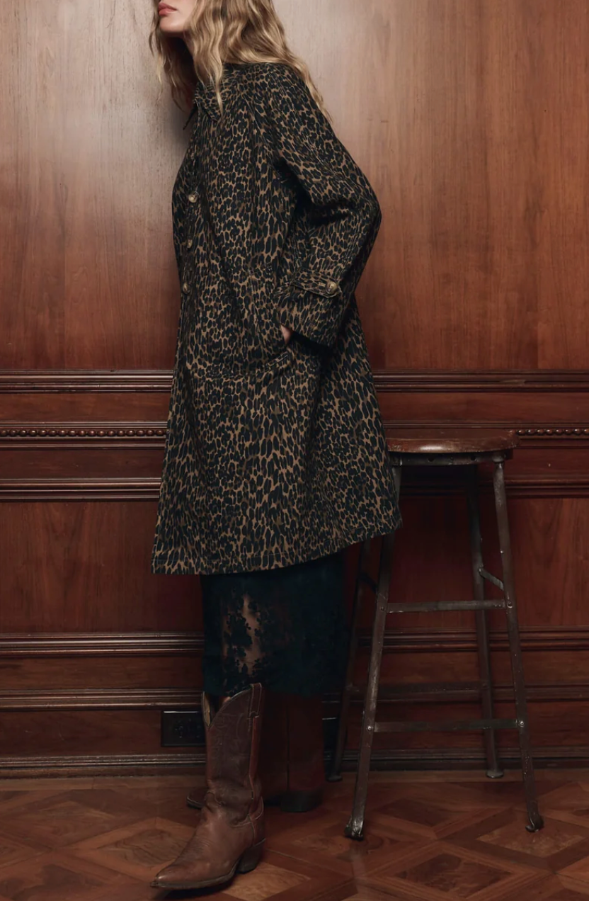 The Trench Coat in Dark Leopard-Outerwear-The GREAT.-Dark Leopard-0/1-Mercantile Portland