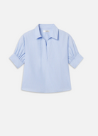 The V-neck Popover Top-Clothing-Frame-Venice Blue Multi-XS-Mercantile Portland