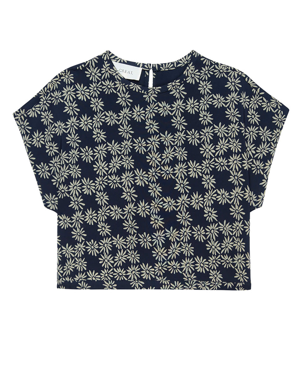 The Wander Top.-Tops-The GREAT.-Navy Scattered Daisy-0-Mercantile Portland
