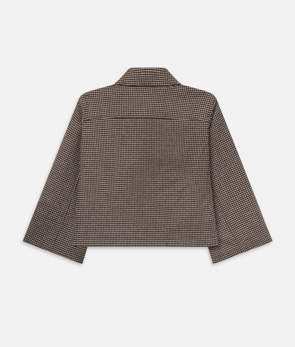 The Wool Mini Swing Jacket in Black Houndstooth-Jackets-Frame-Black Houndstooth-XS-Mercantile Portland