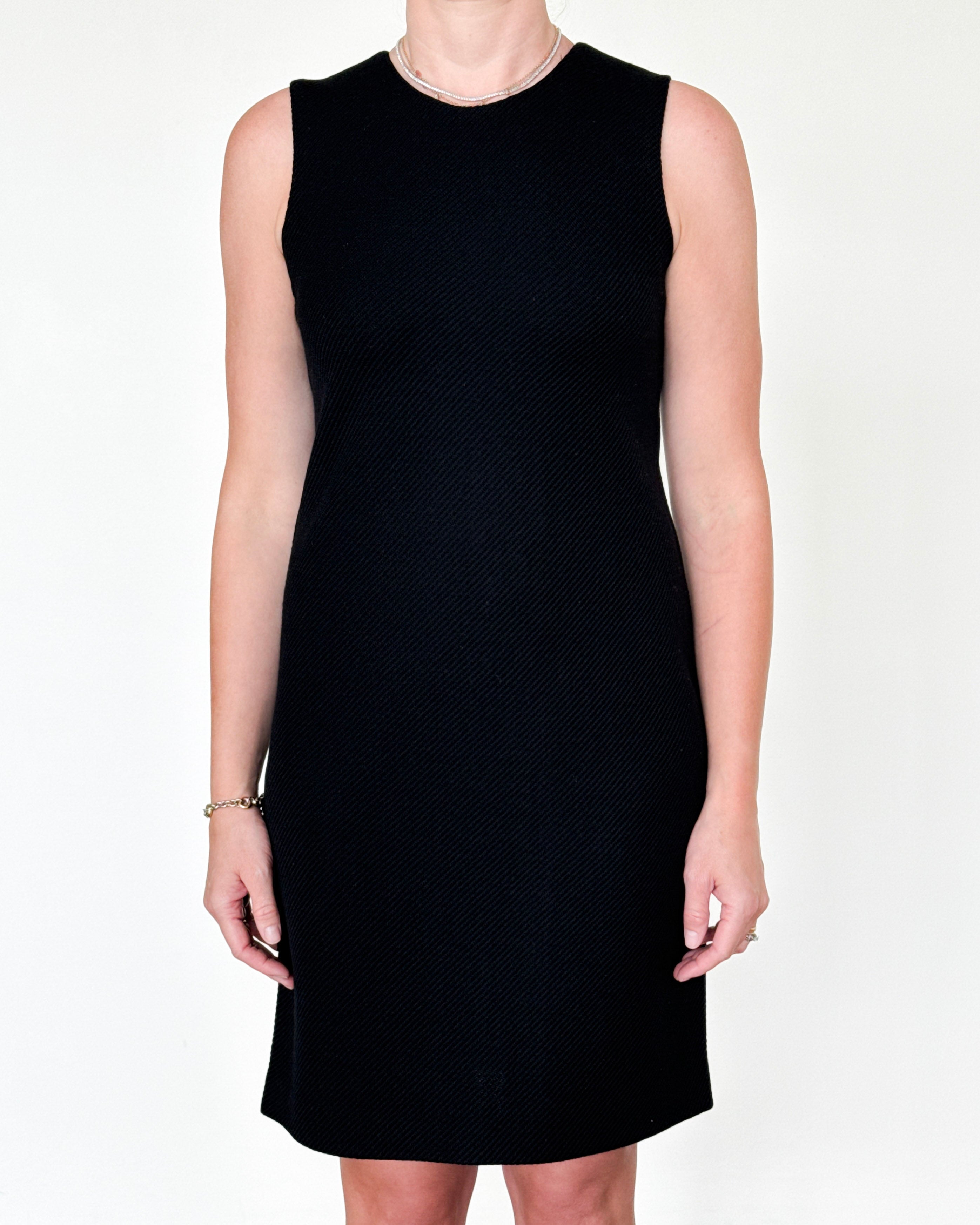 Thriller Knit Shift Dress in Black-Clothing-Amina Rubinacci-38-BLK-Mercantile Portland