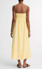 Tie Smocked Dress in Dandelion-Dresses-Vince-Dandelion-S-Mercantile Portland