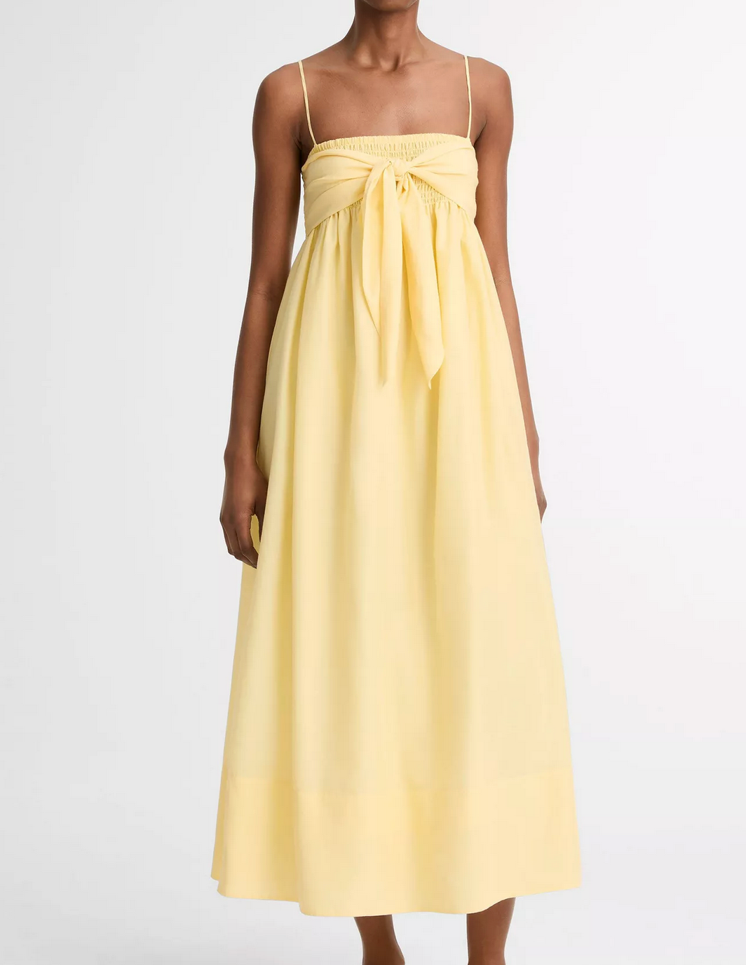 Tie Smocked Dress in Dandelion-Dresses-Vince-Dandelion-S-Mercantile Portland