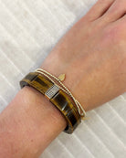 Tiger's Eye Bracelet with Pave Spacer-Jewelry-Sydney Evan-OS-Mercantile Portland