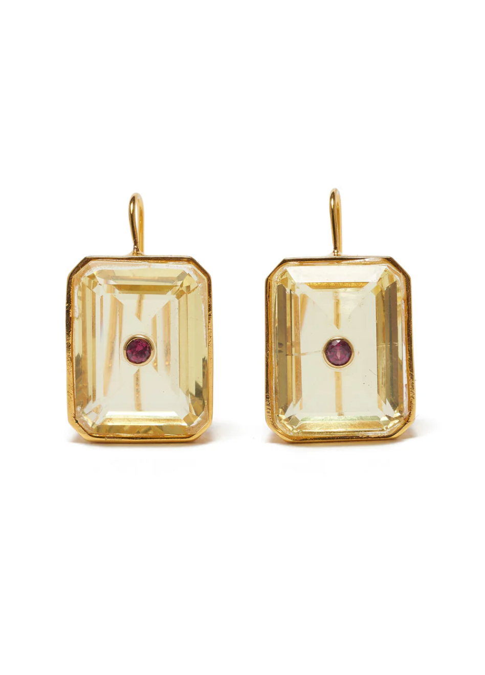 Tile Earrings-Jewelry-Lizzie Fortunato-Citrine-OS-Mercantile Portland