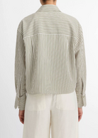 Till Stripe Cropped Button Down-Clothing-Vince-Herbaria/ Off White-XXS-Mercantile Portland