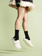 Tiny Dot Sporty Crew-Socks-HANSEL FR BASEL-Black-OS-Mercantile Portland