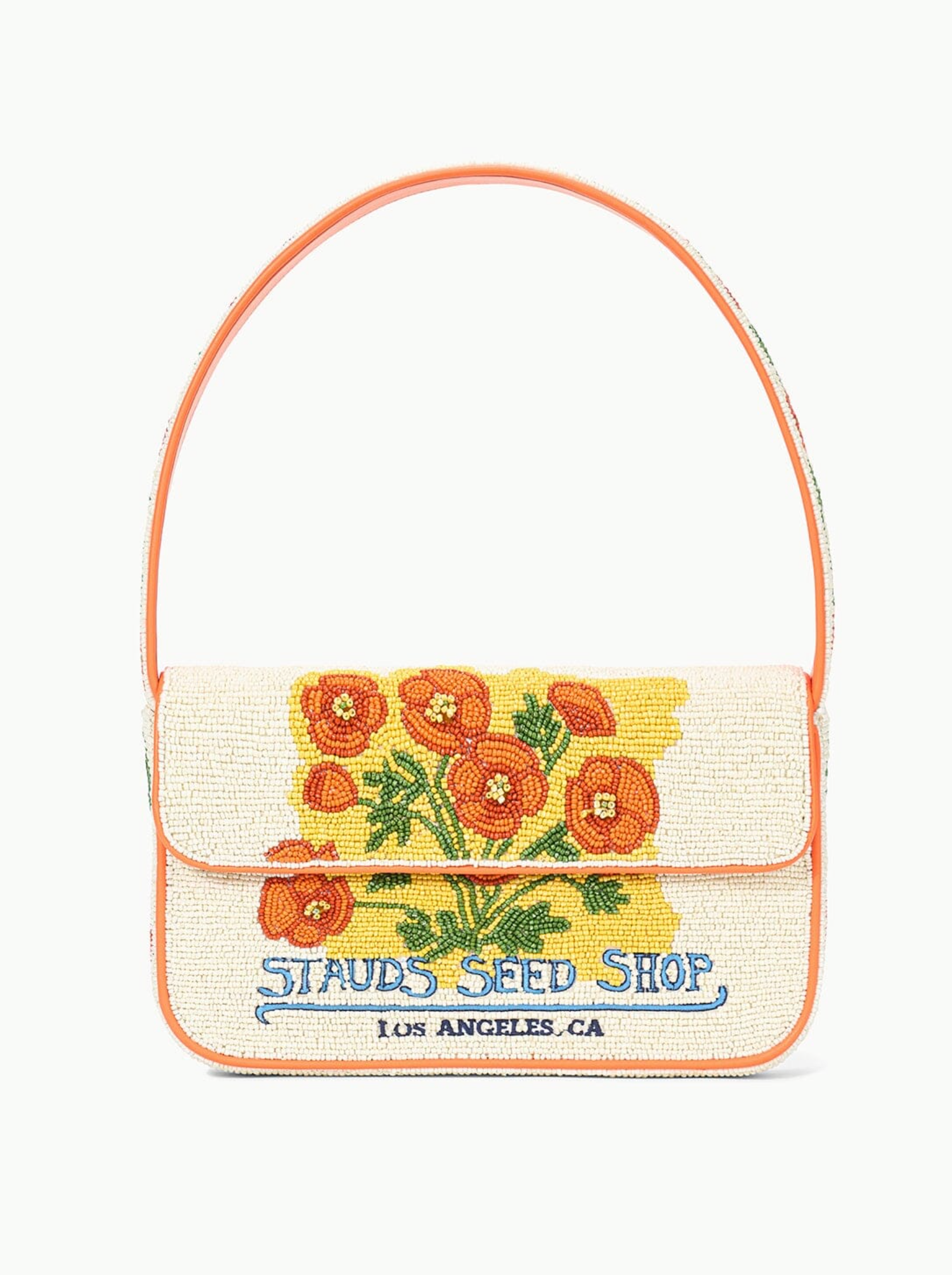 Tommy Beaded Bag-Accessories-Staud-California Poppy-OS-Mercantile Portland