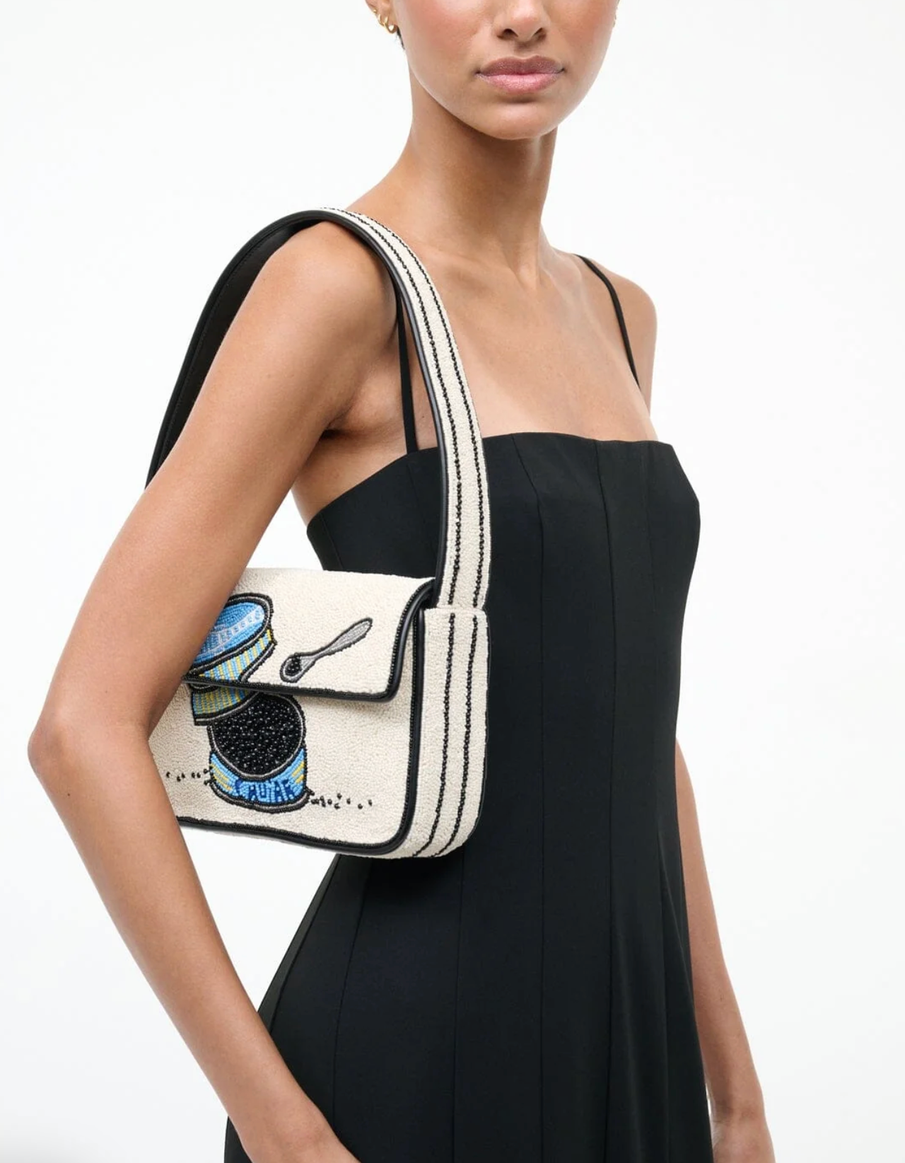 Tommy Beaded Bag in Caviar Dreams-Handbags-Staud-Caviar Dreams-OS-Mercantile Portland