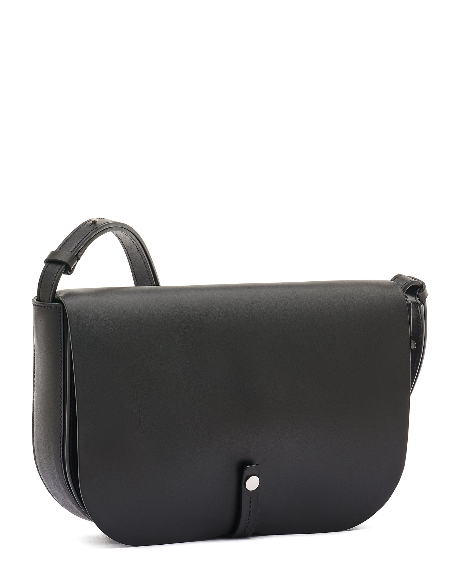 Tondina Crossbody Bag - Medium-Handbags-Il Bisonte-Black-OS-Mercantile Portland
