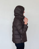 Tosca Hooded Cashmere Down Jacket-Clothing-Amina Rubinacci-Brown-38-Mercantile Portland