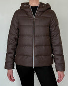 Tosca Hooded Cashmere Down Jacket-Clothing-Amina Rubinacci-Brown-38-Mercantile Portland