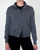 Tranello Cashmere Cardigan in Smog-Sweaters-Amina Rubinacci-Smog-38-Mercantile Portland