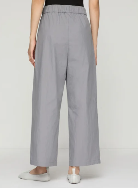 Travel Cotton Dean Wide Leg Ankle Pant-Clothing-Lafayette 148-Titanium-XS-Mercantile Portland