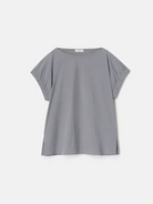 Travel Cotton Gathered Cuff Shirt-T-Shirts-Lafayette 148-Titanium-XS-Mercantile Portland