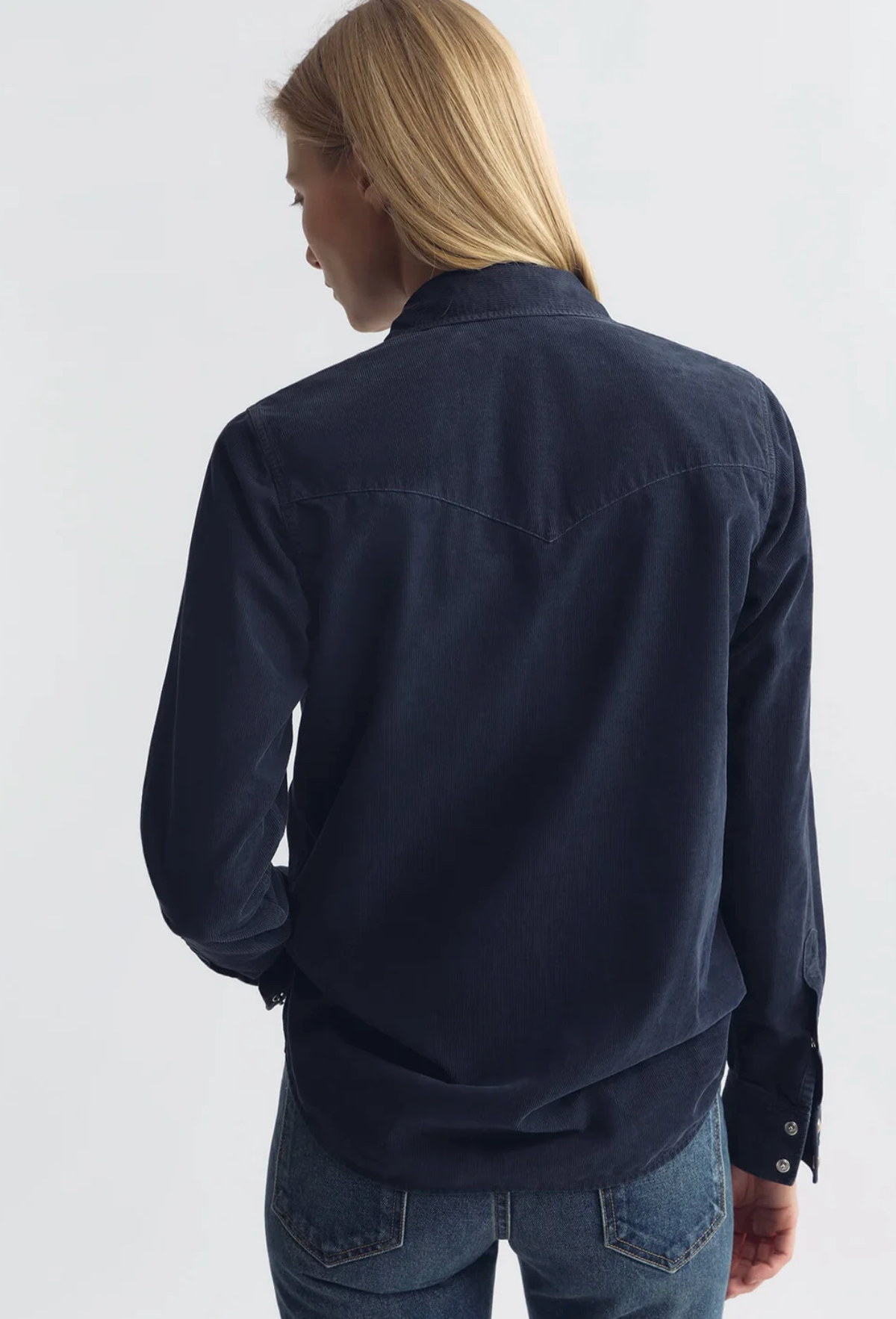 Travis Corduroy Shirt in Dusk Navy-Shirts-Nili Lotan-Navy-XS-Mercantile Portland